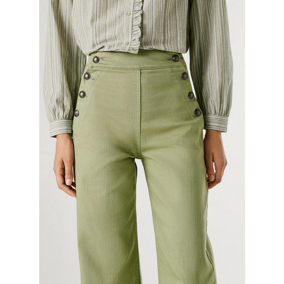 Pepe Jeans London Weite Hose mit Knopfdetails  
