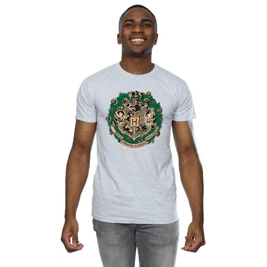 Harry Potter Hogwarts Design Natalizio T-Shirt  