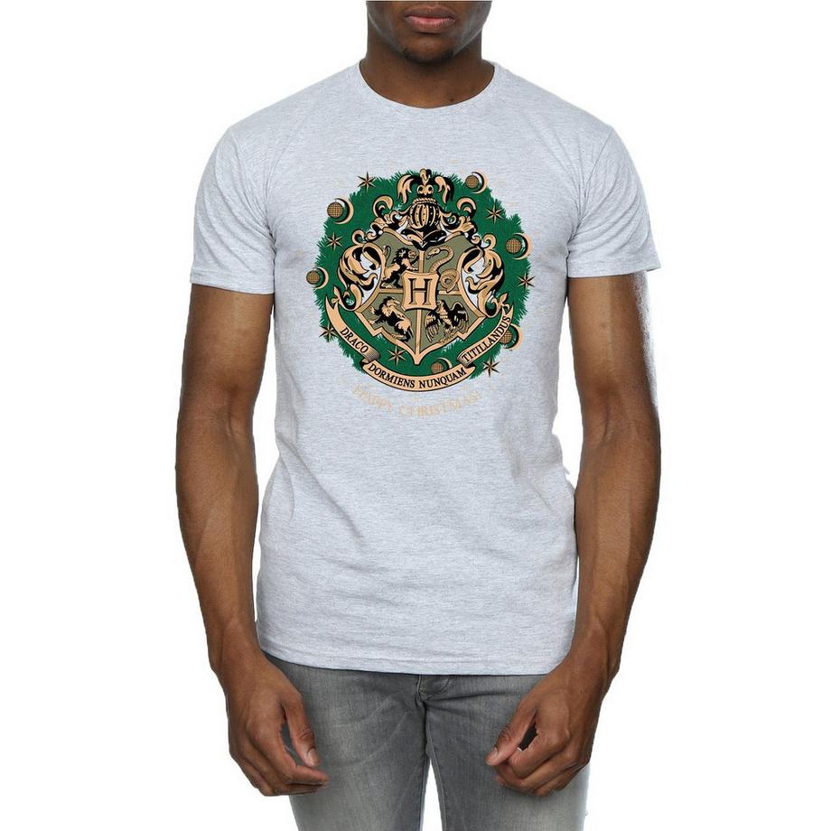 Harry Potter Hogwarts Design Natalizio T-Shirt  