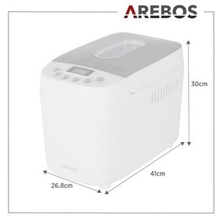 Arebos Brotbackautomat Brotbackmaschine 15 Programme 850W LCD Display  