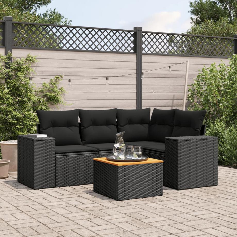 VidaXL set divano da giardino Polirattan  