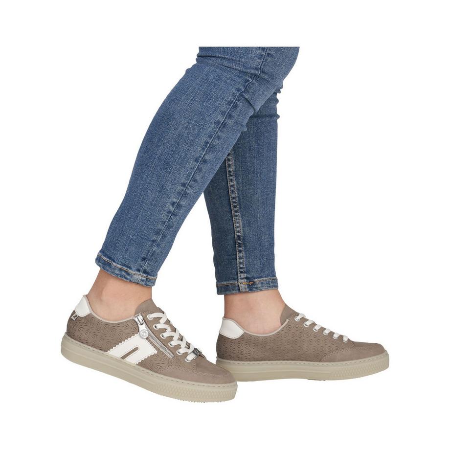 Rieker Sneaker con Cerniera Laterale e Pannello Texture  