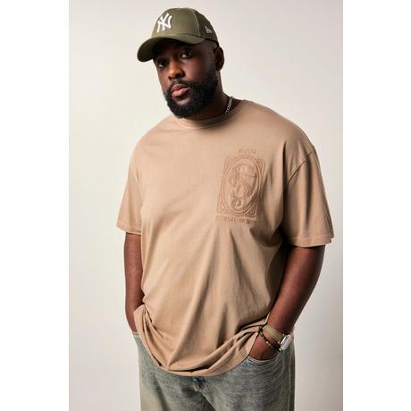 Sthuge Oversized Halbarm T-Shirt mit Brustprint  