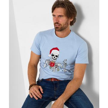 T-Shirt mit Skelettmotiv „Nightlife“