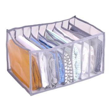 Boîte de rangement souple pour armoire - 9 compartiments - blanc