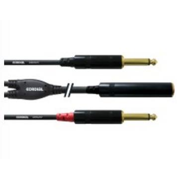 Cordial CFY 0.3 KPP Audio-Kabel 0,3 m 2 x 6.35mm 6.35mm Schwarz