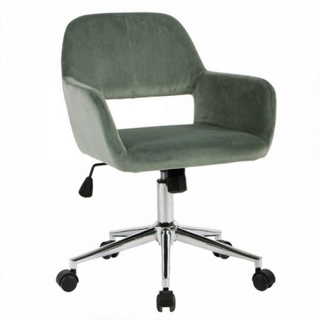 Calicosy Chaise de bureau en velours ajustable - Ross  