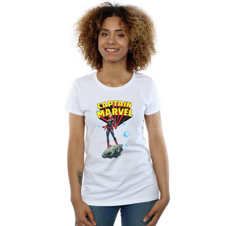 Captain Marvel Action Pose Logo T-Shirt  