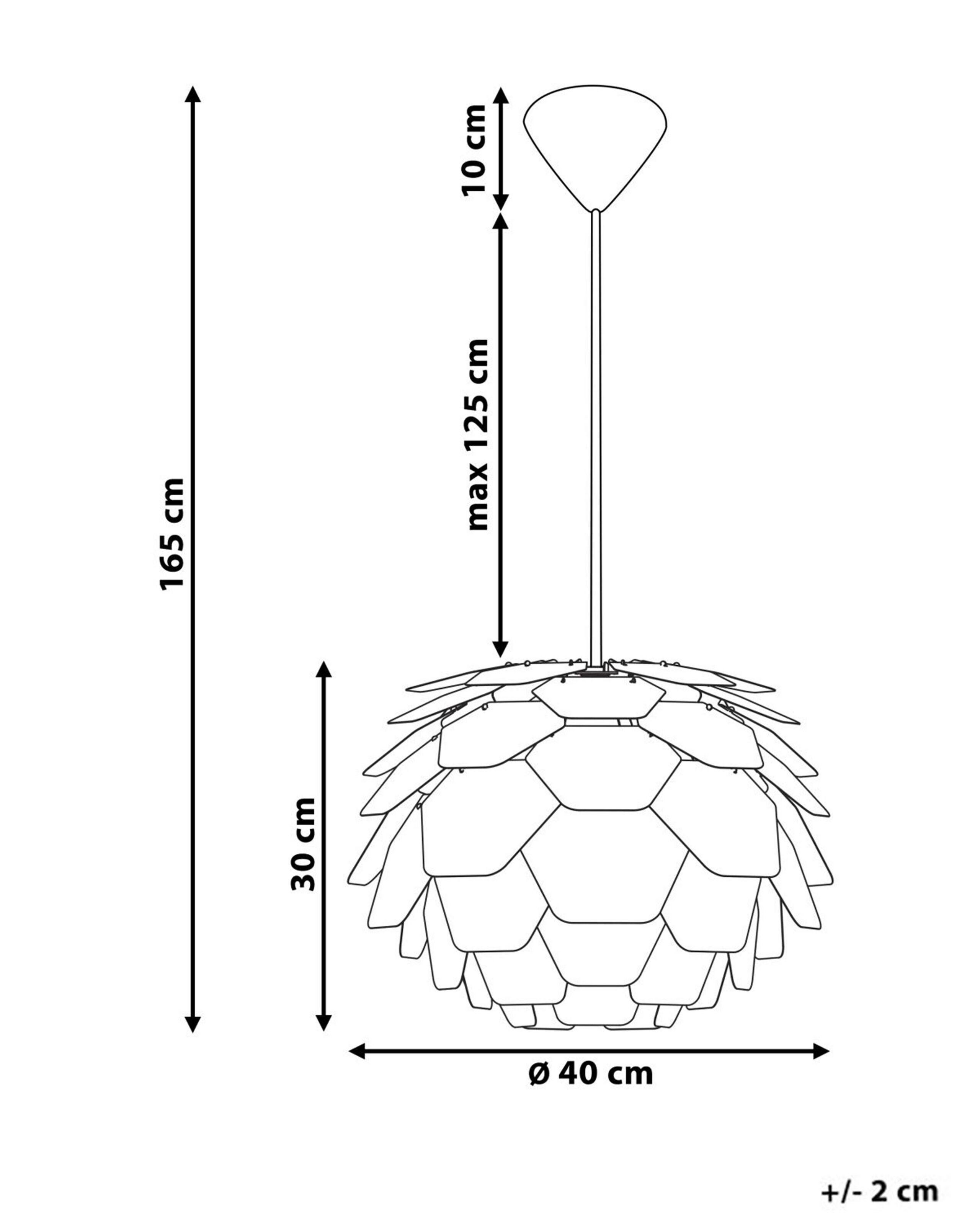 Beliani Lampadario en Materiale sintetico Moderno SEGRE  