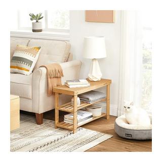 Calicosy Robuste Schuhbank aus Bambus – belastbar bis zu 120 kg  