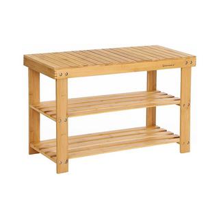 Calicosy Robuste Schuhbank aus Bambus – belastbar bis zu 120 kg  