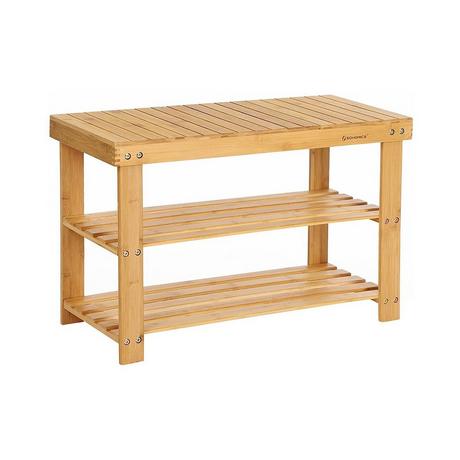 Calicosy Robuste Schuhbank aus Bambus – belastbar bis zu 120 kg  