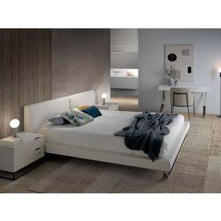 ANGEL CERDA Table de chevet en bois gris et acier noir  