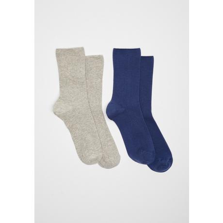 Damart  Lot de 2 paires de chaussettes maille côtelée coton biologique* 