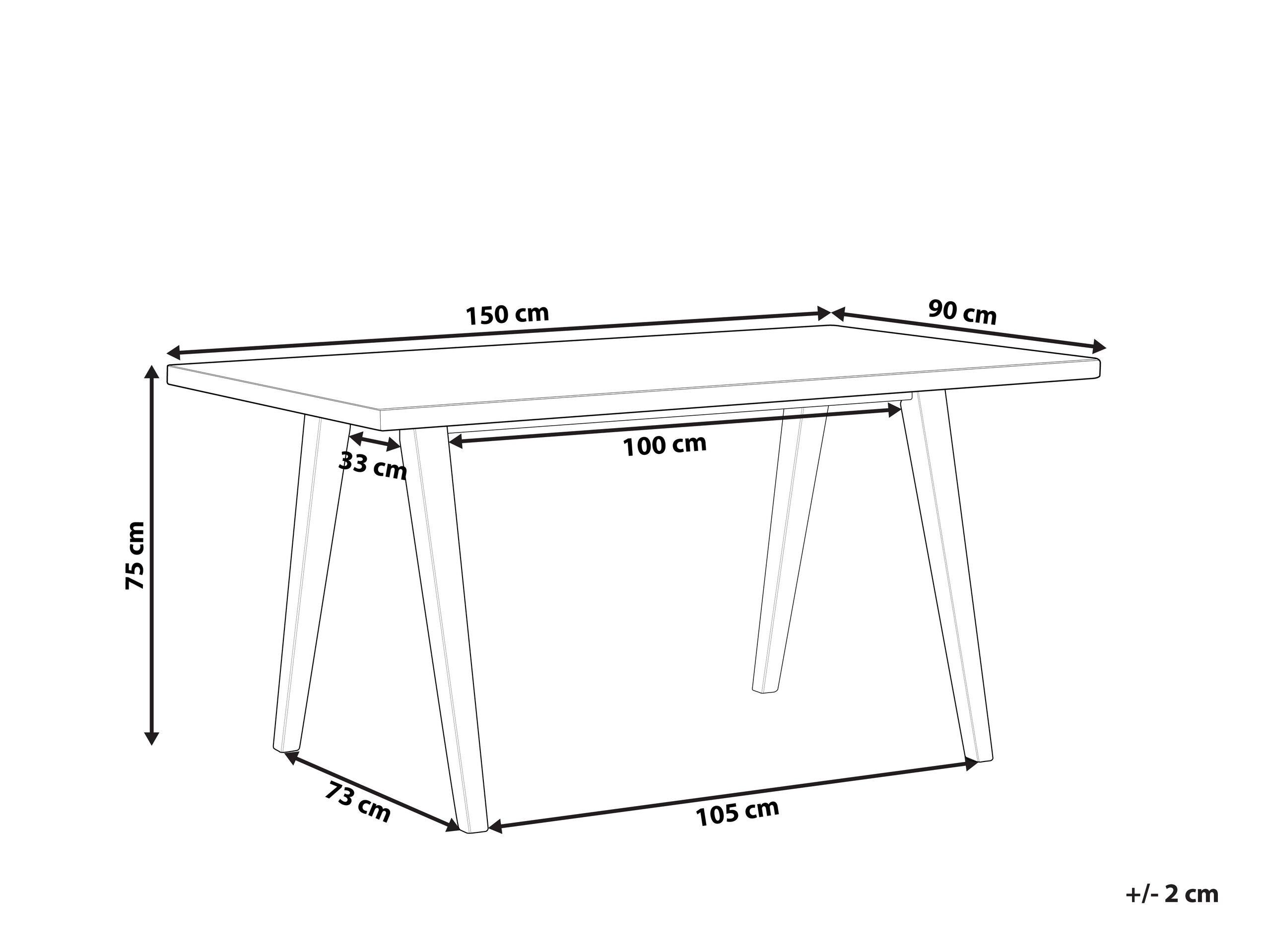 Beliani Esstisch aus MDF-Platte Modern LENISTER  