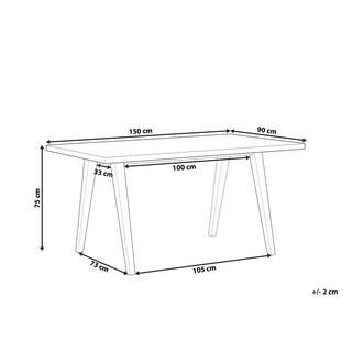 Beliani Table de repas en MDF Scandinave LENISTER  