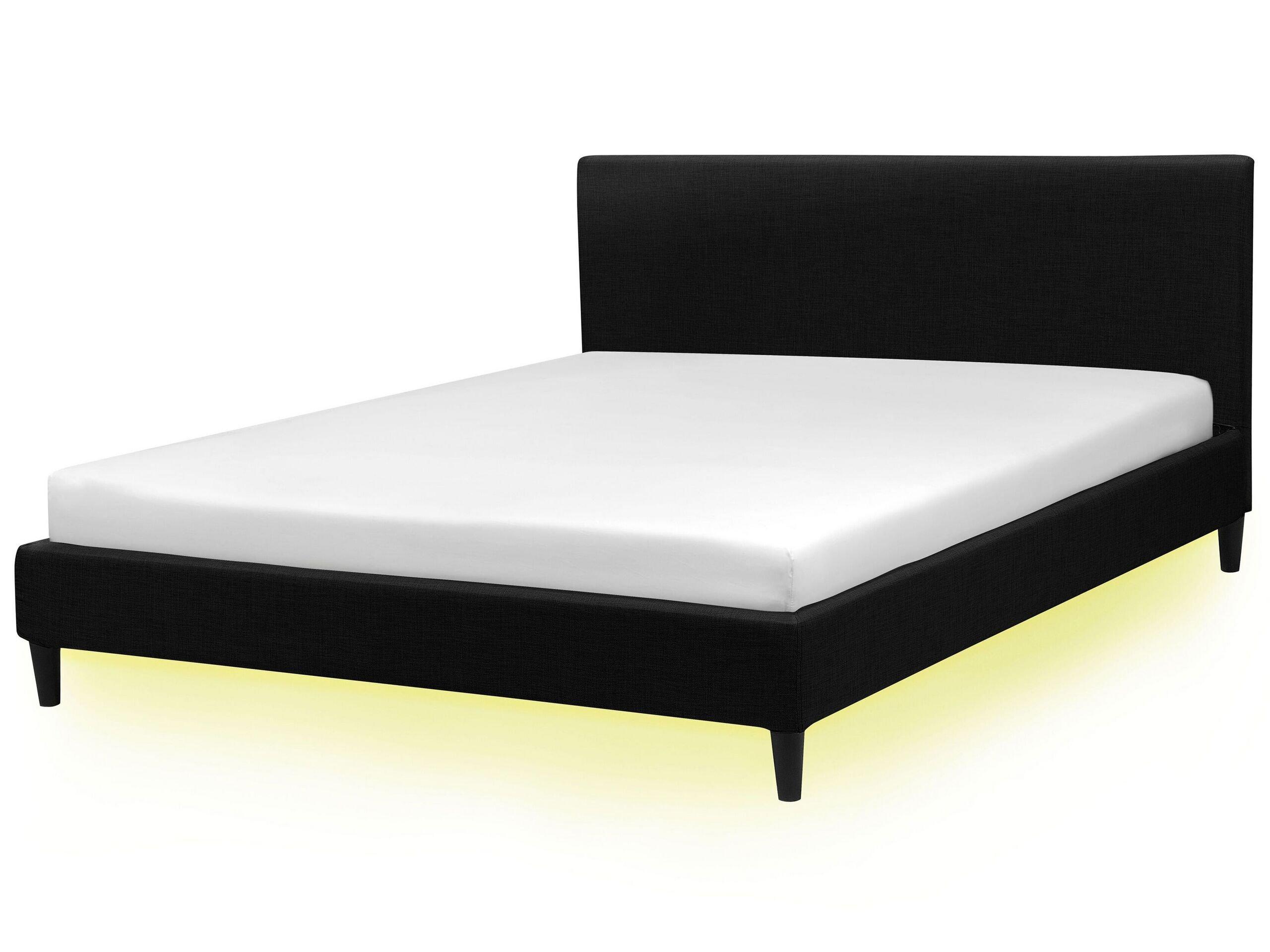 Beliani Lit avec LED en Polyester Moderne FITOU  