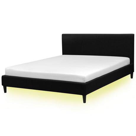 Beliani Lit avec LED en Polyester Moderne FITOU  