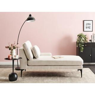 Beliani Chaise longue côté gauche en Polyester Minimaliste EWRON  