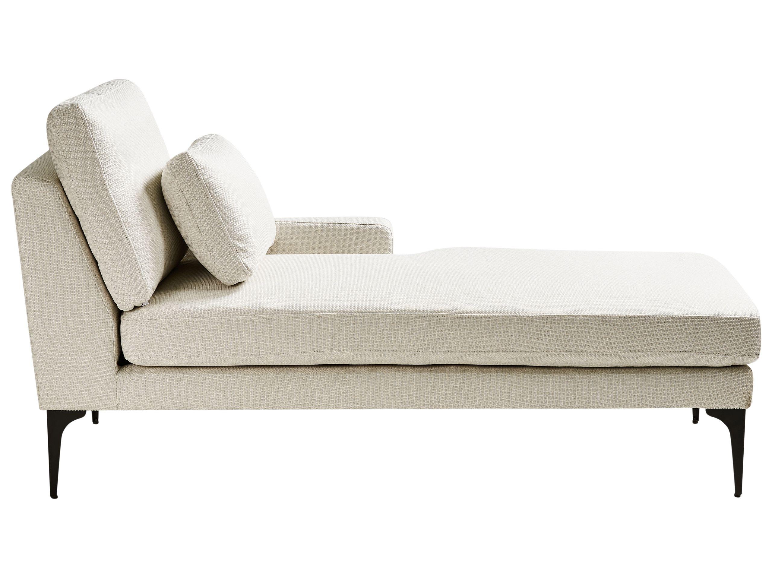 Beliani Chaise longue côté gauche en Polyester Minimaliste EWRON  