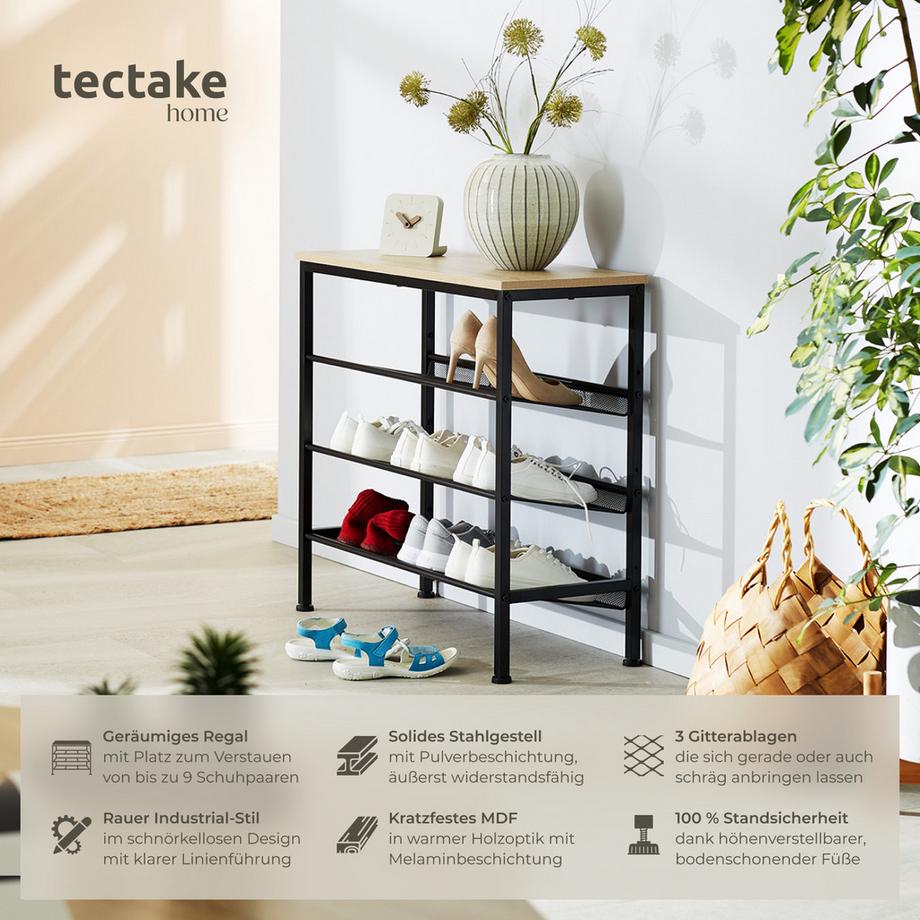 Tectake Scarpiera Wolverhampton stile industriale  