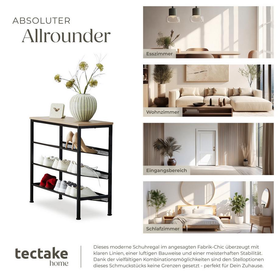 Tectake Scarpiera Wolverhampton stile industriale  