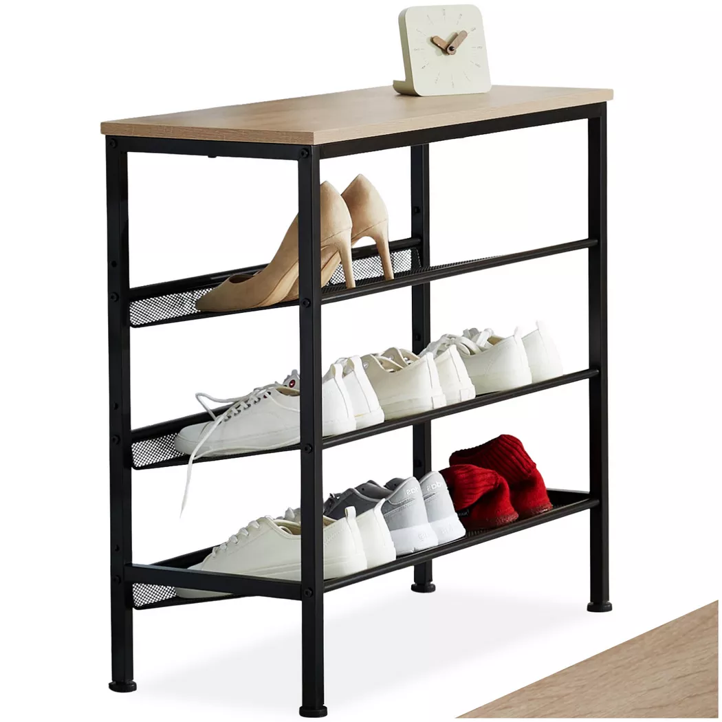 tectake Shoe Rack Wolverhampton in Light Oak