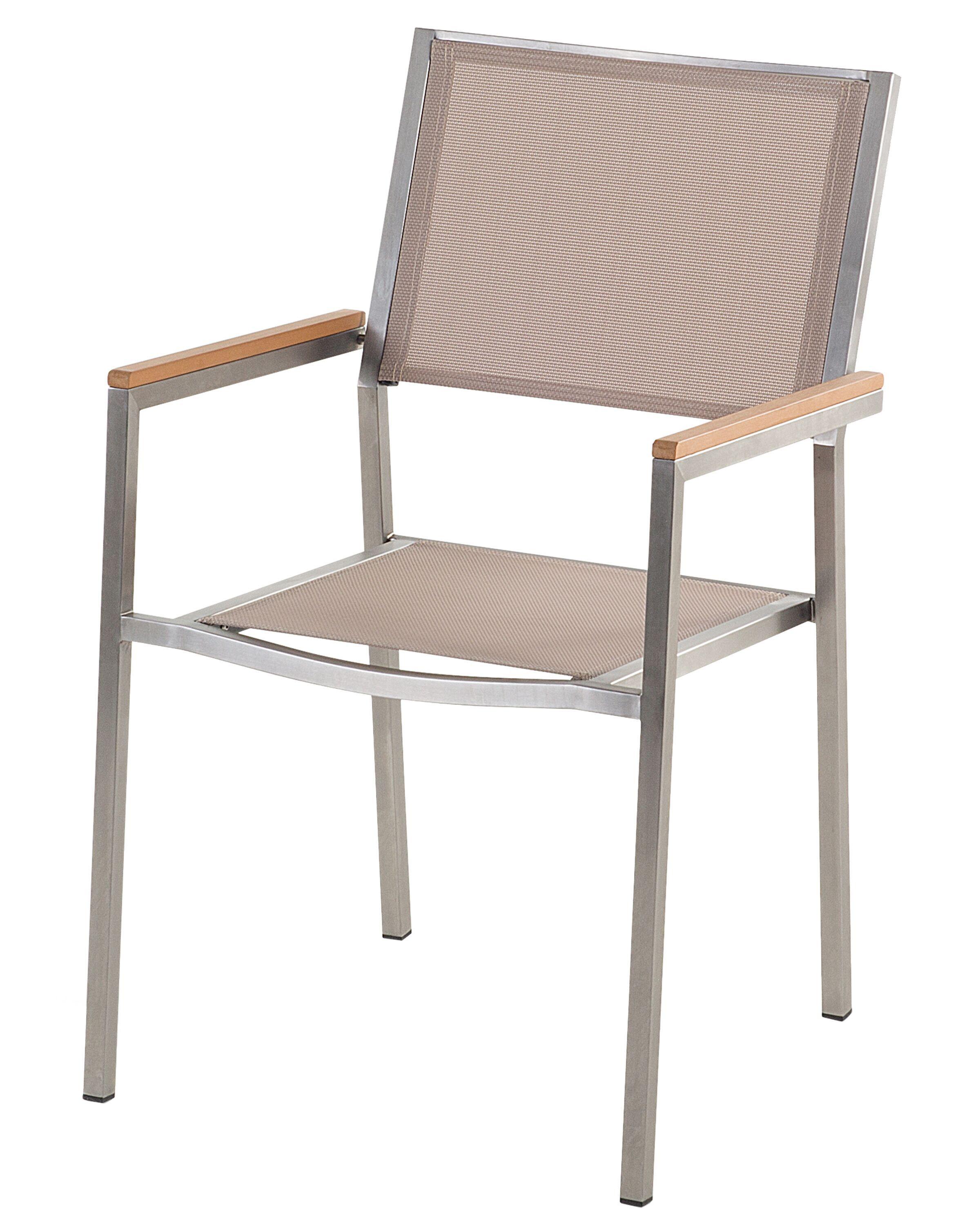 Beliani Set di 4 sedie da giardino en Acciaio inox Moderno GROSSETO  