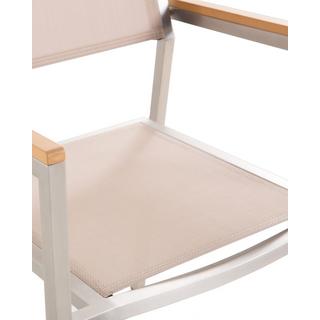 Beliani Lot de 4 chaises de jardin en Acier inox Moderne GROSSETO  