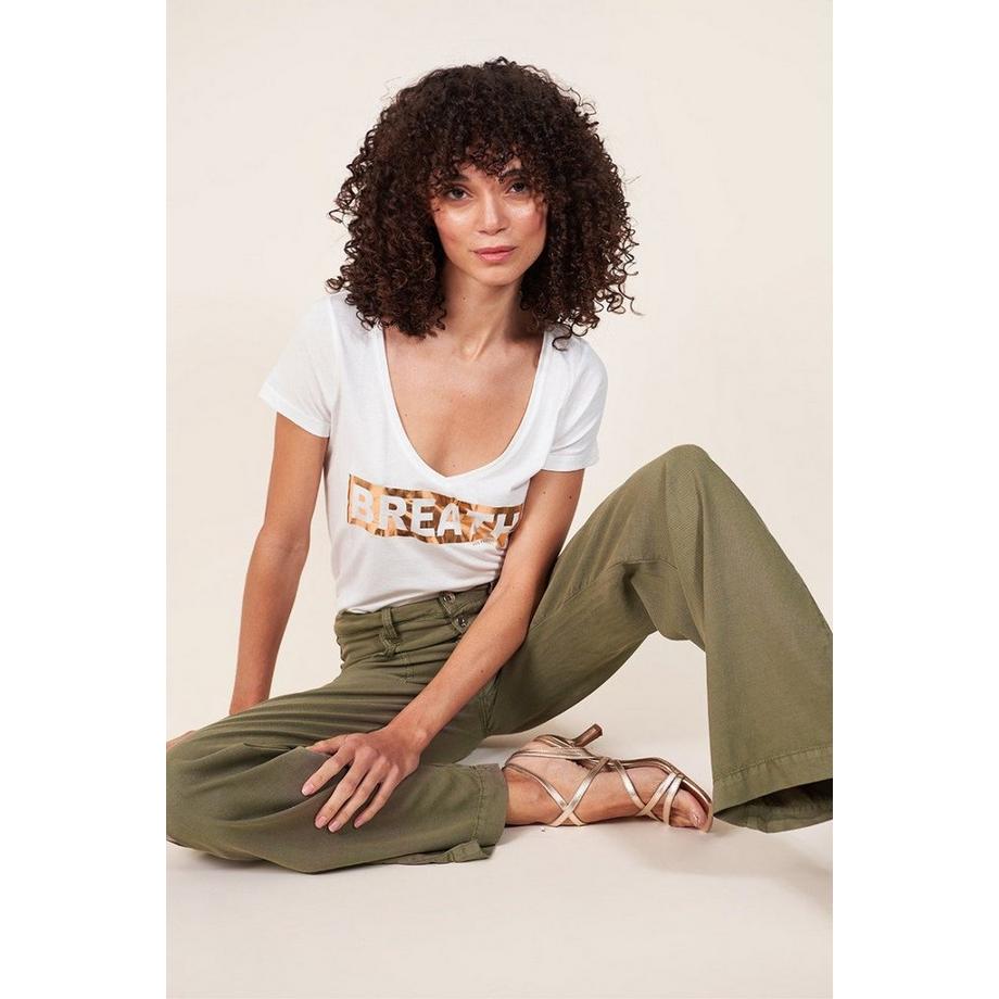 LPB Ariana-S T-Shirt Maniche Corte Scollo a V  