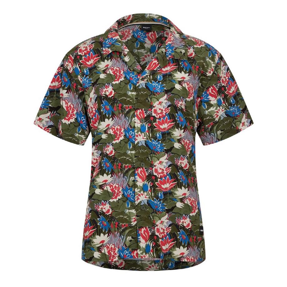 Camicia Motivo Floreale Maniche Corte