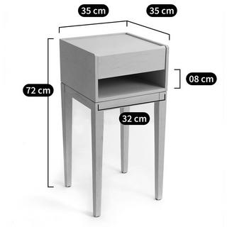 AM.PM Nachttisch aus massiver Eiche und Furnier  