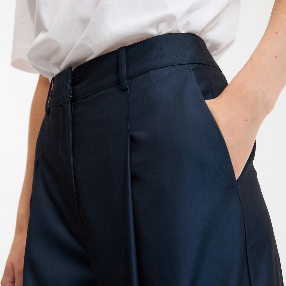 La Redoute Collections Pantaloni ampi con pinces in misto cotone  