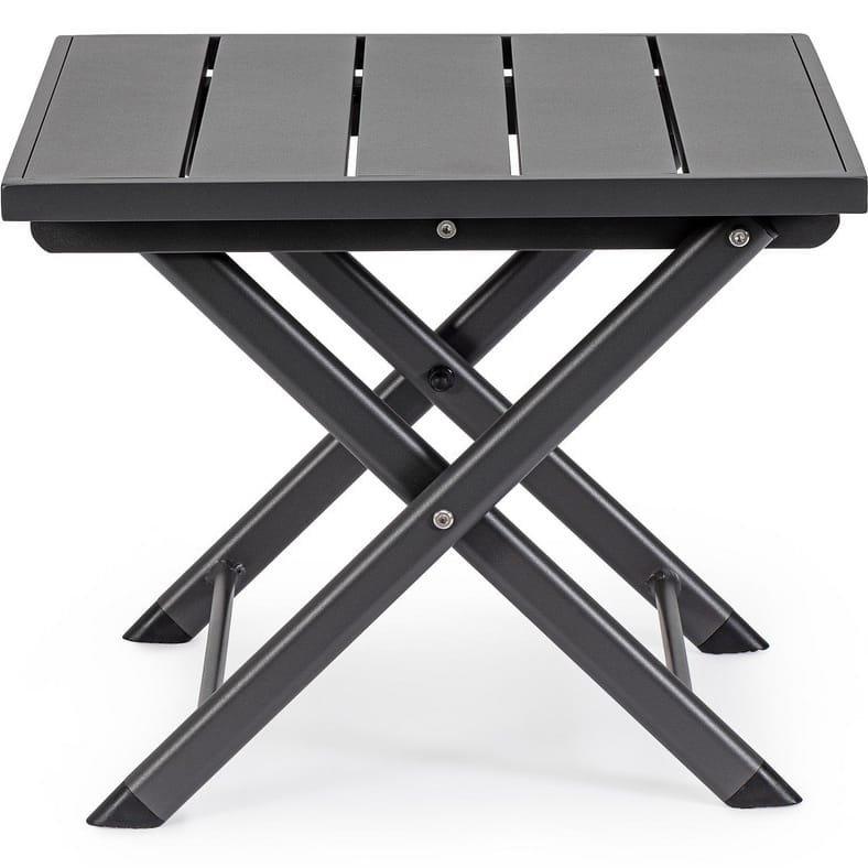 mutoni Table d'appoint de jardin Taylor gris foncé 44x43  