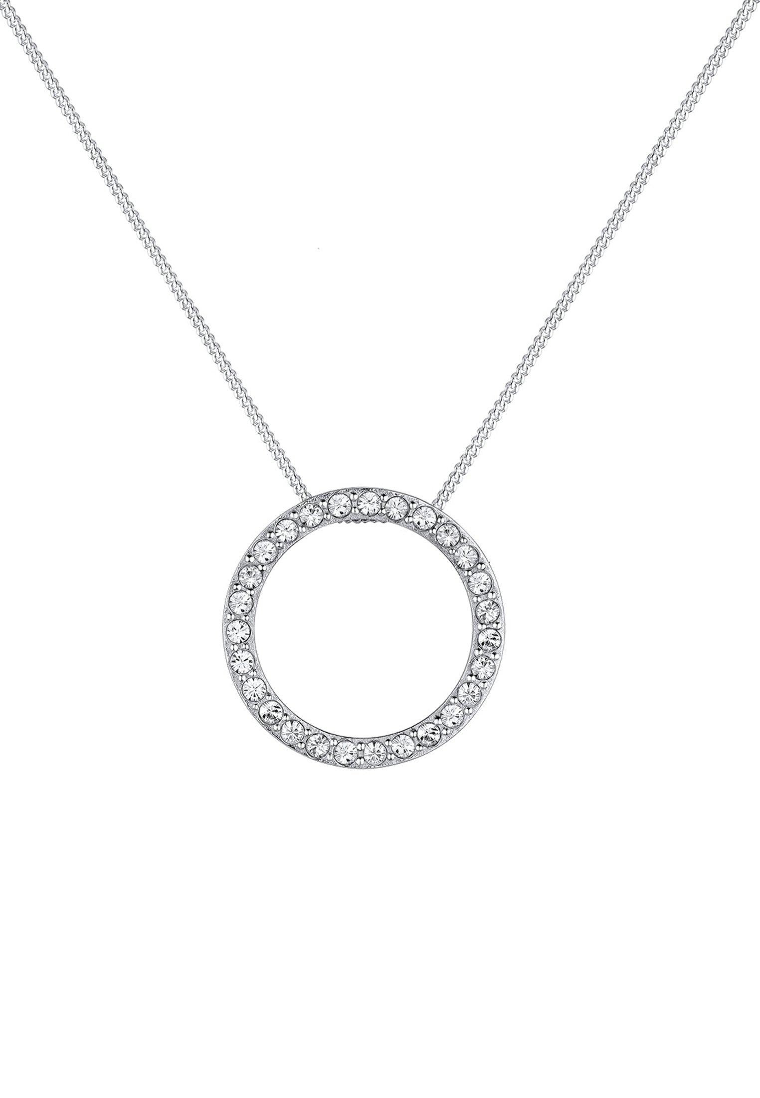 Elli  Halskette Kreis Geo Kristalle 925 Sterling Silber 