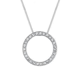 Elli  Collier Kreis Geo Kristalle 925 Sterling Silber 