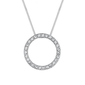 Collier Kreis Geo Kristalle 925 Sterling Silber