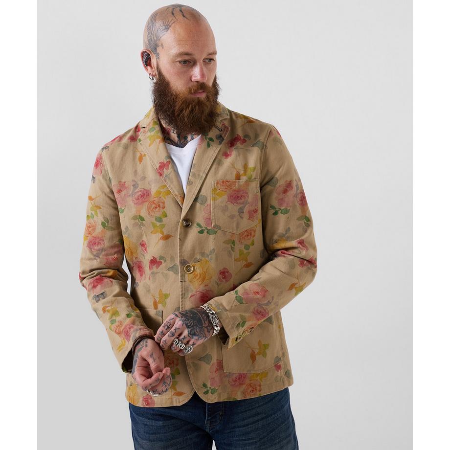 Blazer à imprimé floral affirmé