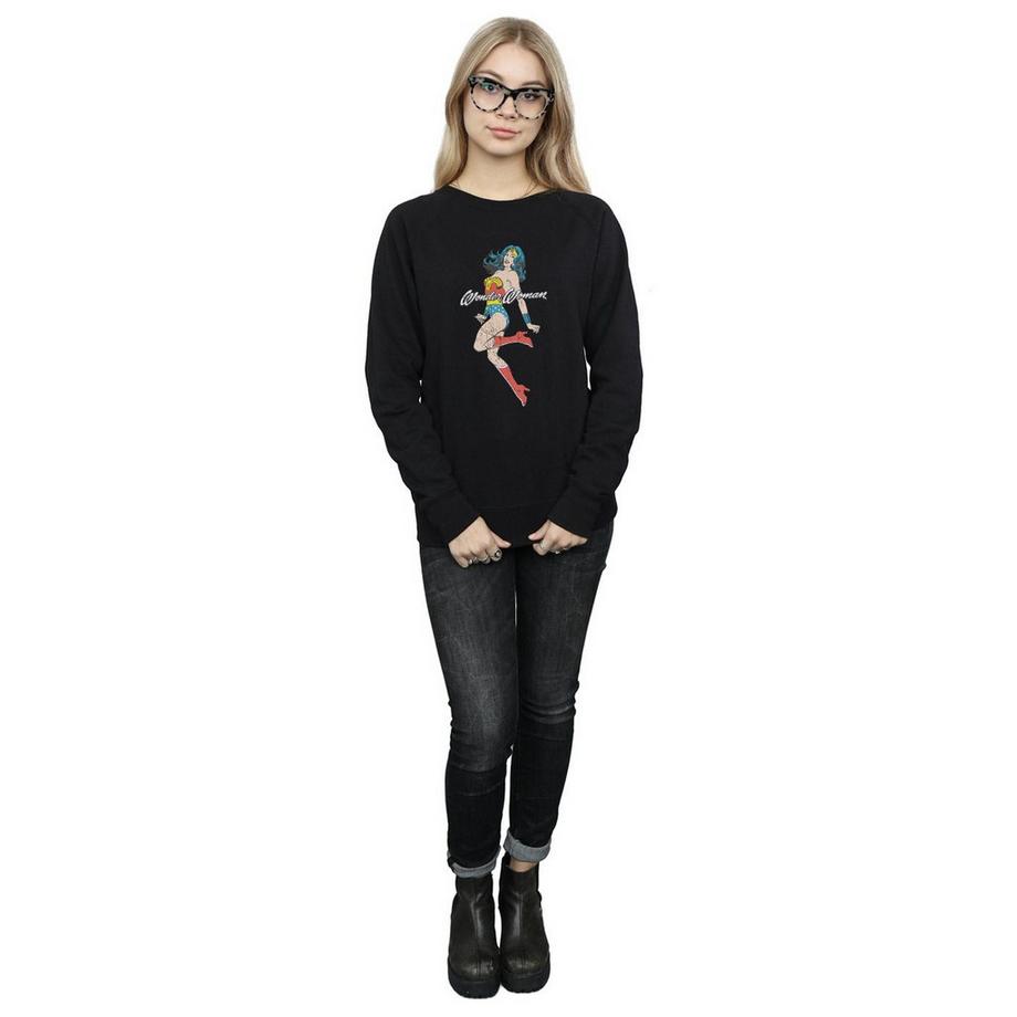 DC COMICS Wonder Woman Imprimé Graphique Slim Fit Sweatshirt  