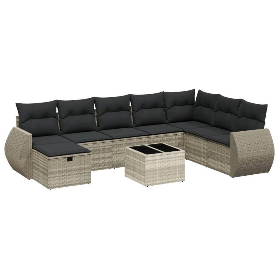 set divano da giardino Polirattan
