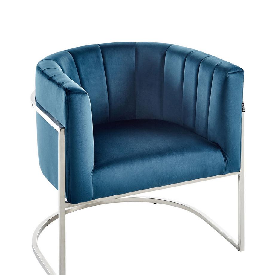 Beliani Poltrona en Velluto Glamour LARVIK  