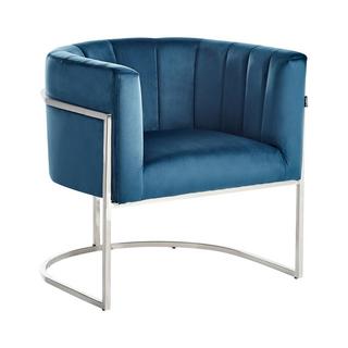 Beliani Fauteuil en Velours Glamour LARVIK  