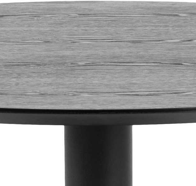 mutoni Table bistrot Barcelona noire ronde 80x80  