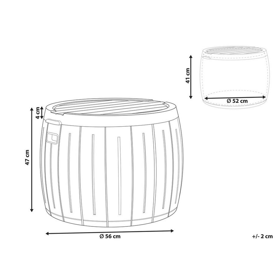 Beliani Aufbewahrungsbox aus Kunststoff PRINOS  