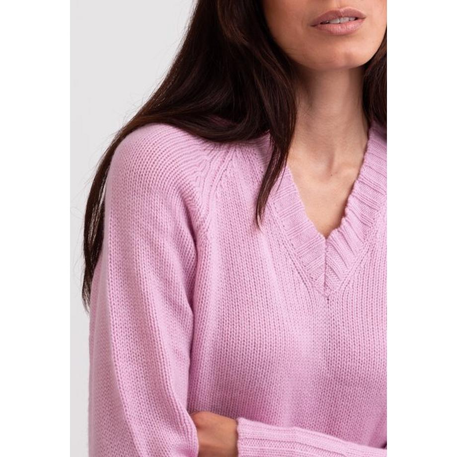 CASH-MERE.CH Pullover scollo a V in cashmere riciclato  