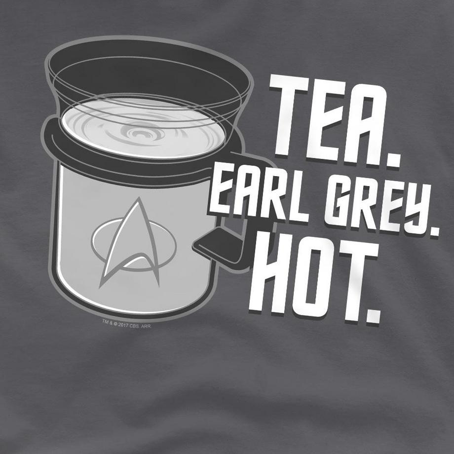 Star Trek Earl Grey T-Shirt Stampata Maniche Corte  