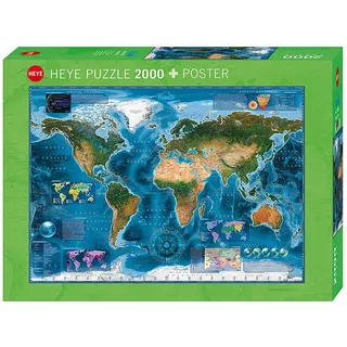 Heye  Puzzle Satellite Map (2000Teile) 