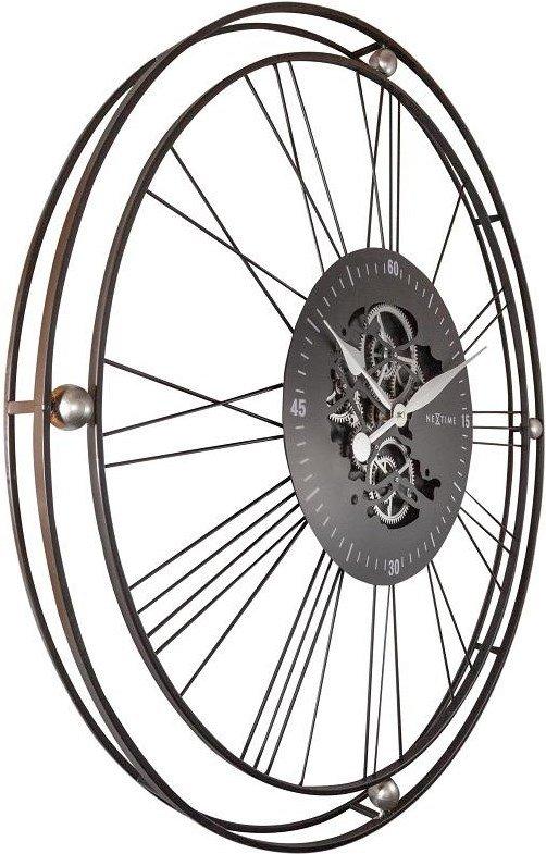 NeXtime Wanduhr Wire Gear clock silver D: 90.5cm, Metall  
