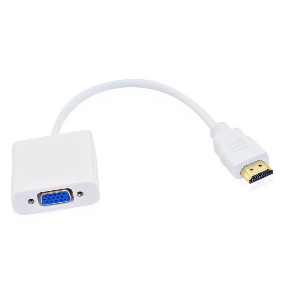 eStore  Adattatore da HDMI a VGA - Bianco 