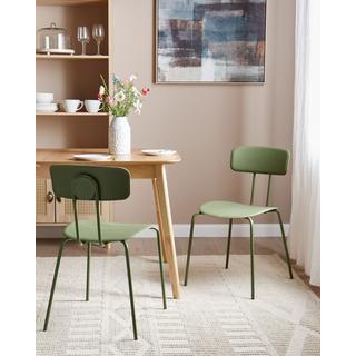 Beliani Esszimmerstuhl 2er Set aus Kunststoff Modern SIBLEY  